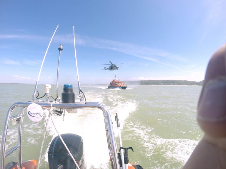 Opération hélitreuillage en Baie de Seine avec la SNSM de Honfleur