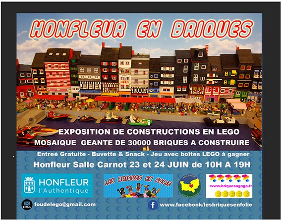 Honfleur en Légo,  les 23 au 24 juin 2018 à la salle Carnot