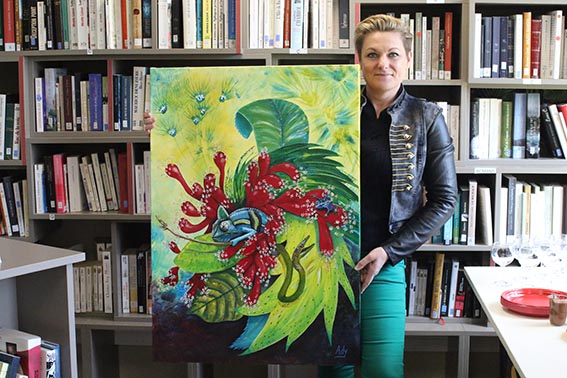 Audrey Legendre expose ses peintures à Equemauville