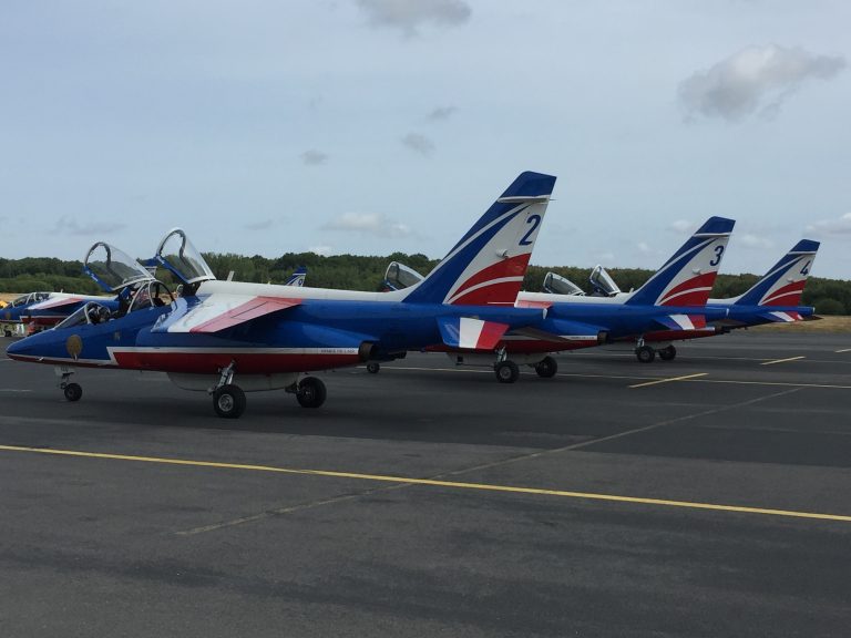 La patrouille de France se pose sur l’aéroport de Deauville-Normandie