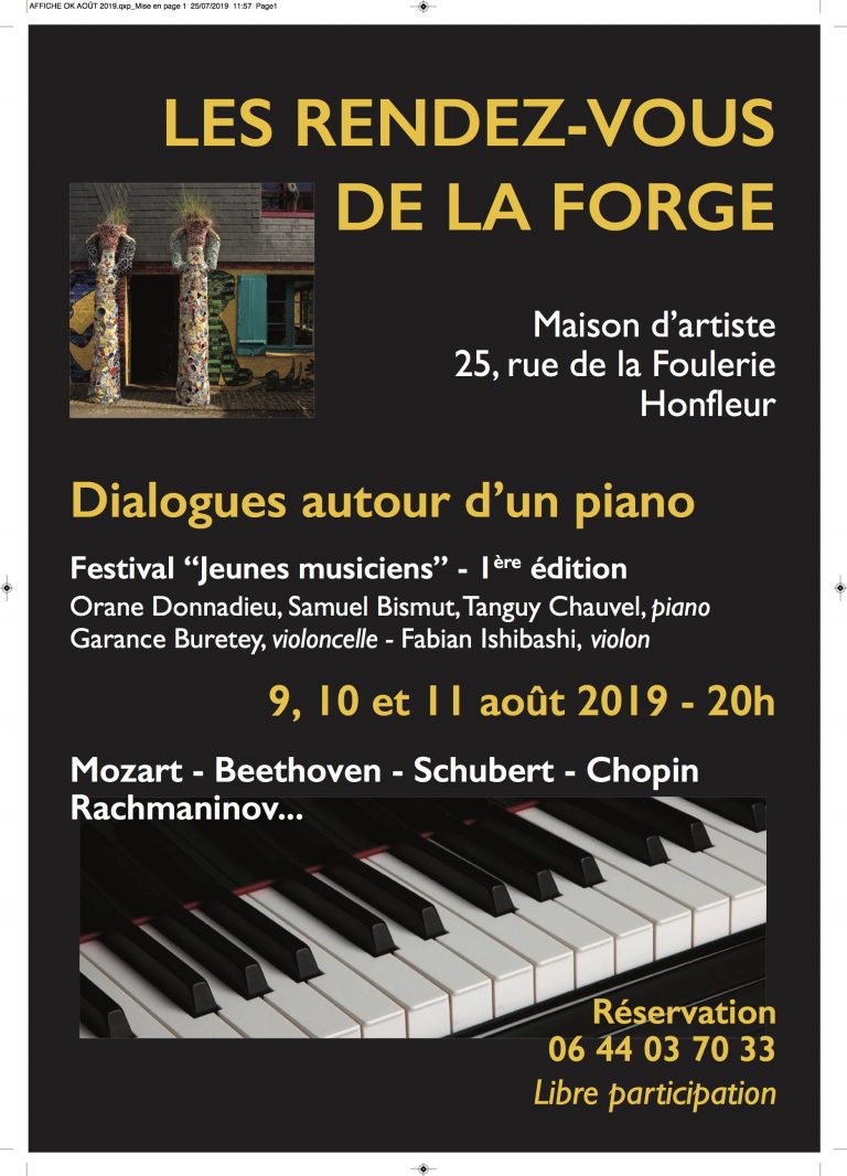 Dialogues autour d’un piano à la Forge pour le 1er festival « Jeunes Musiciens »