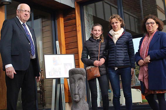 Une sculpture de Jean-Louis Allenbach inaugurée à la bibliothèque d’Equemauville