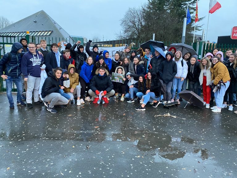 Mouvement de grève au Lycée Albert Sorel contre la réforme du Bac et des lycées.