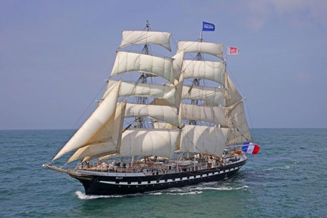 Le « Belem » en escale à Honfleur