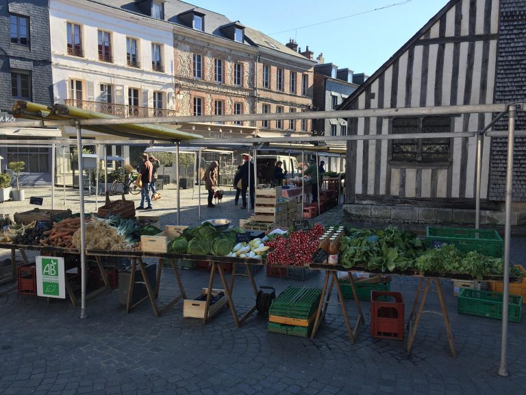 Consignes respectées sur le marché Bio de Honfleur…