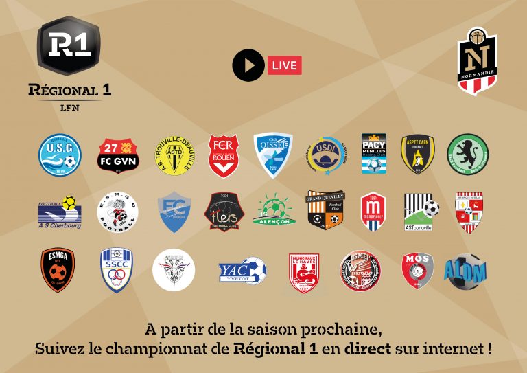 Football : le championnat de R1 Normandie diffusé sur internet