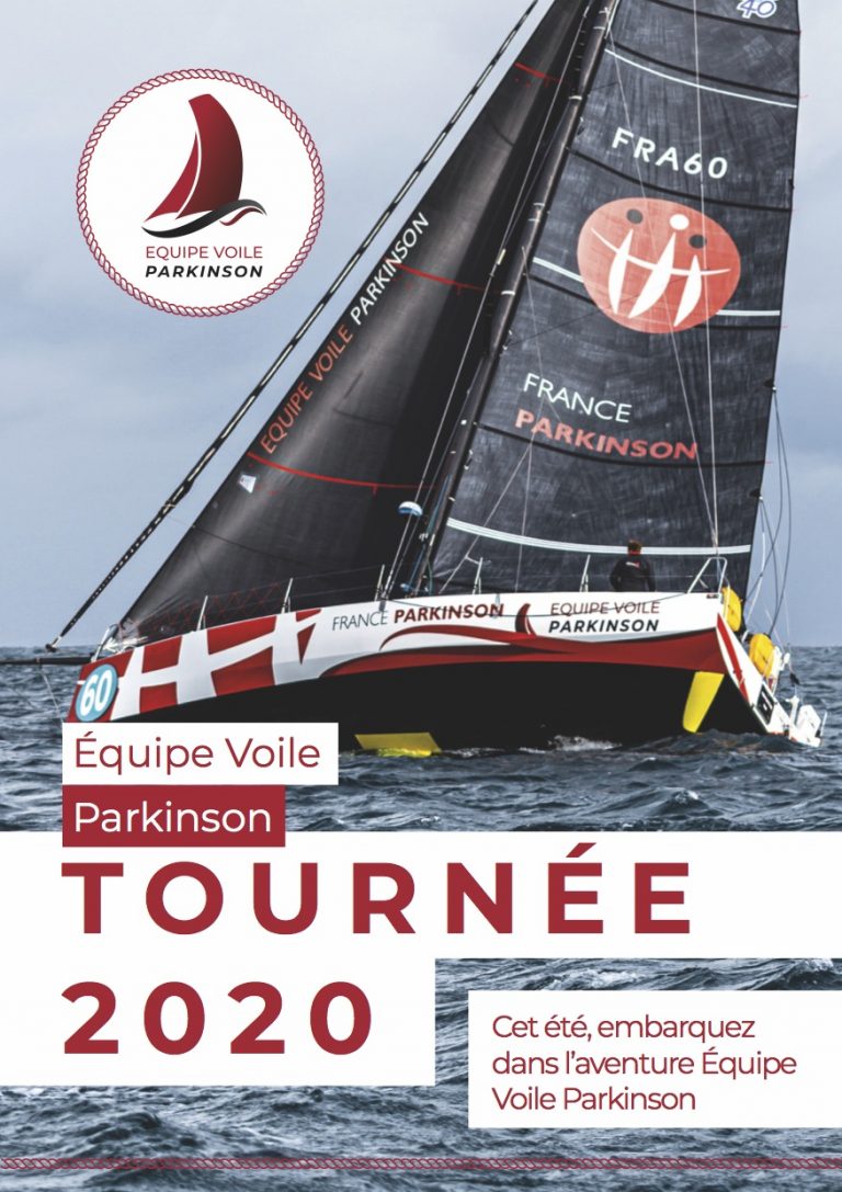 Le navigateur Florian Gueguen en escale à Honfleur pour la tournée « Voile Parkinson »