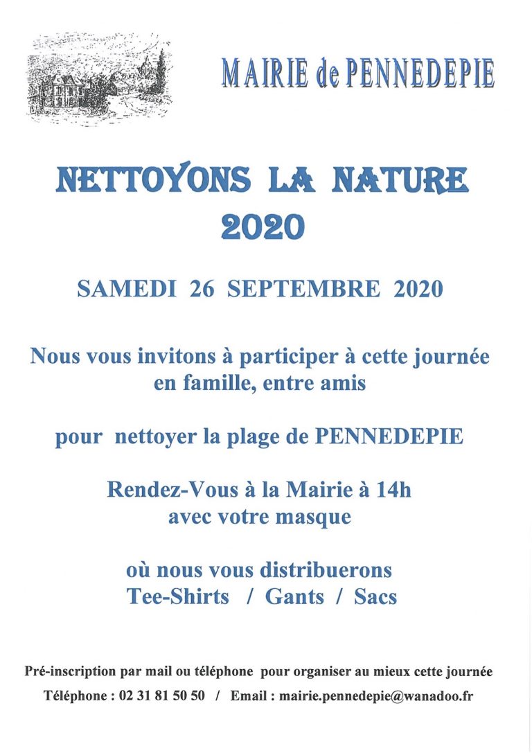 Pennedepie dans l’opération  » Nettoyons la nature « .