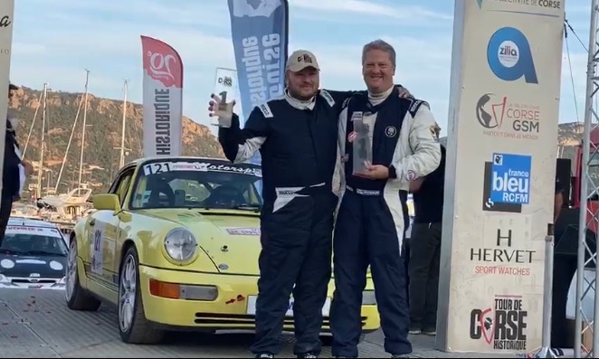 Le honfleurais Franck Villey sur la plus haute marche du podium au rallye de Corse