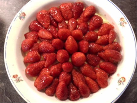 Le dessert aux fraises de Mamy Gisèle…