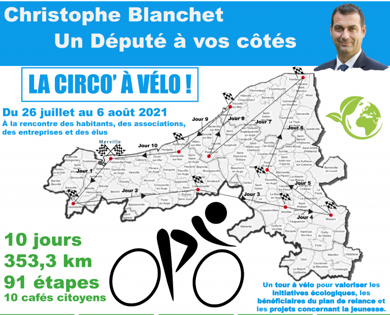 Le député du Calvados, Christophe Blanchet va parcourir la circonscription à vélo…