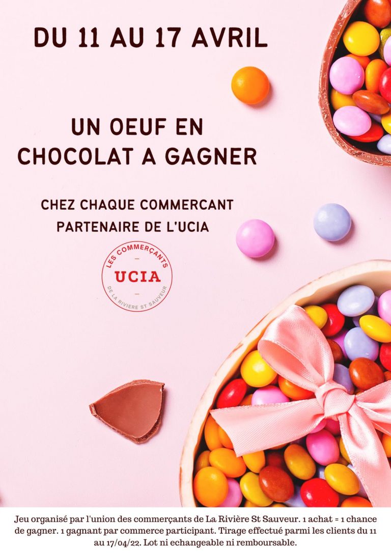 Gagnez un œuf en chocolat avec l’UCIA de La Rivière Saint-Sauveur