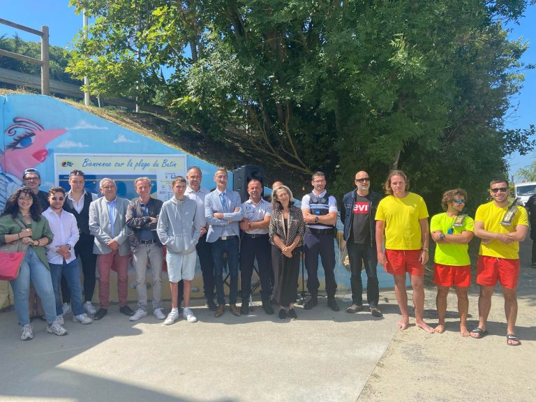 Inauguration officielle de la fresque du tunnel de la plage du Butin…