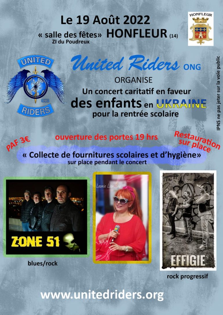 Vendredi 19 Août, concert caritatif à Honfleur en faveur des enfants d’Ukraine…