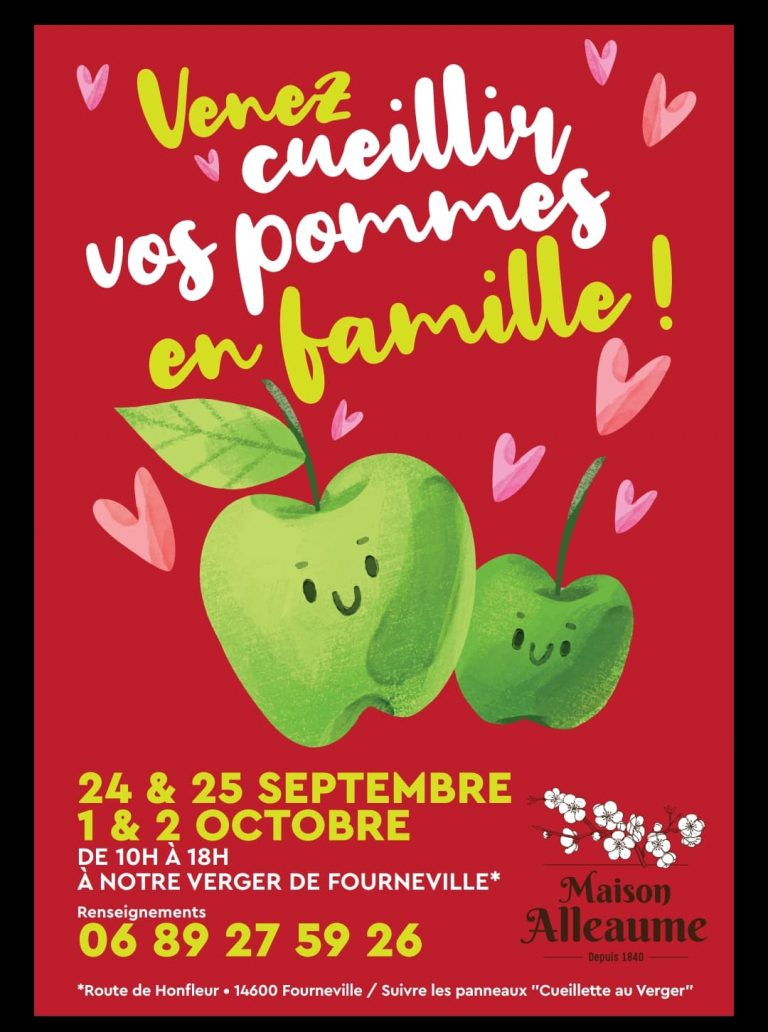 La cueillette de pommes en famille, c’est possible !….