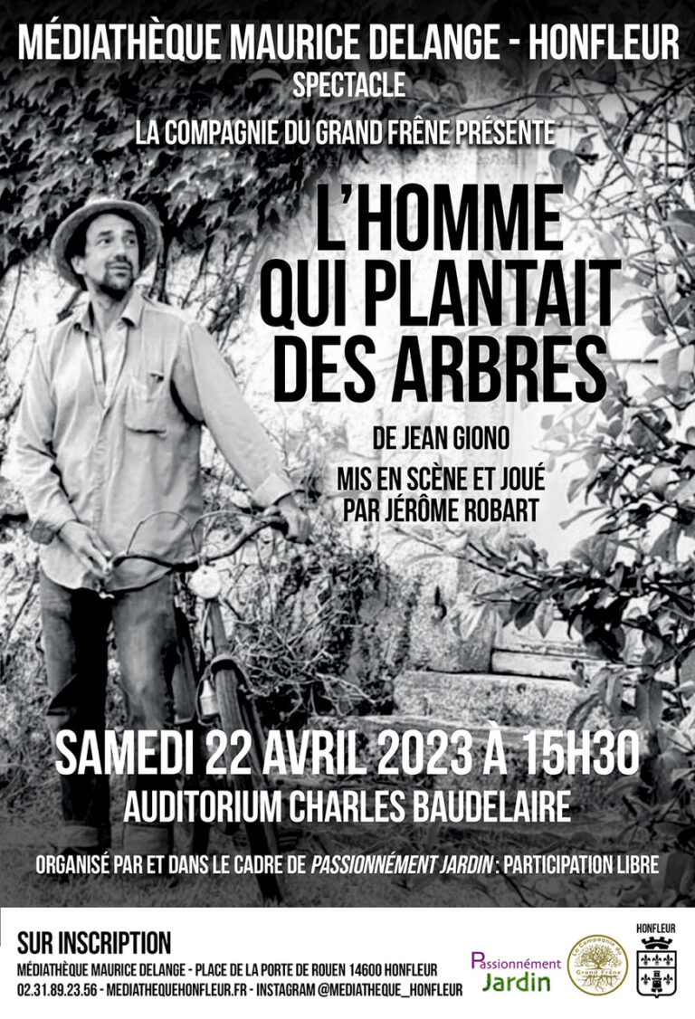 Le comédien Jérôme Robart, viendra planter un arbre à Honfleur