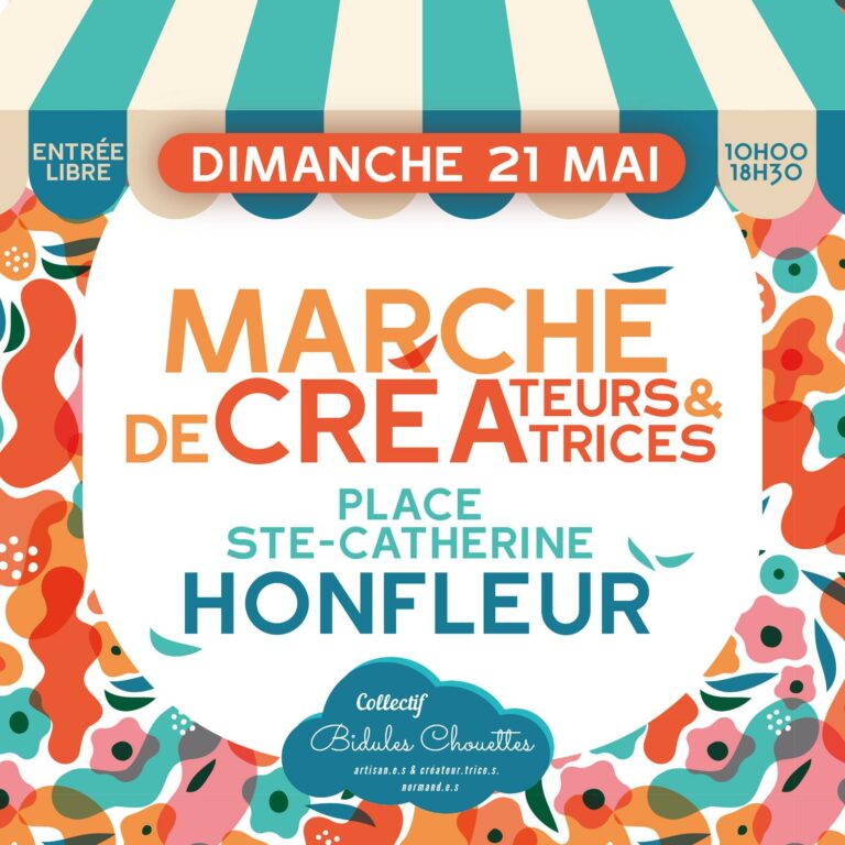 Marché des créateurs ce dimanche 21 mai, Place Sainte-Catherine de Honfleur