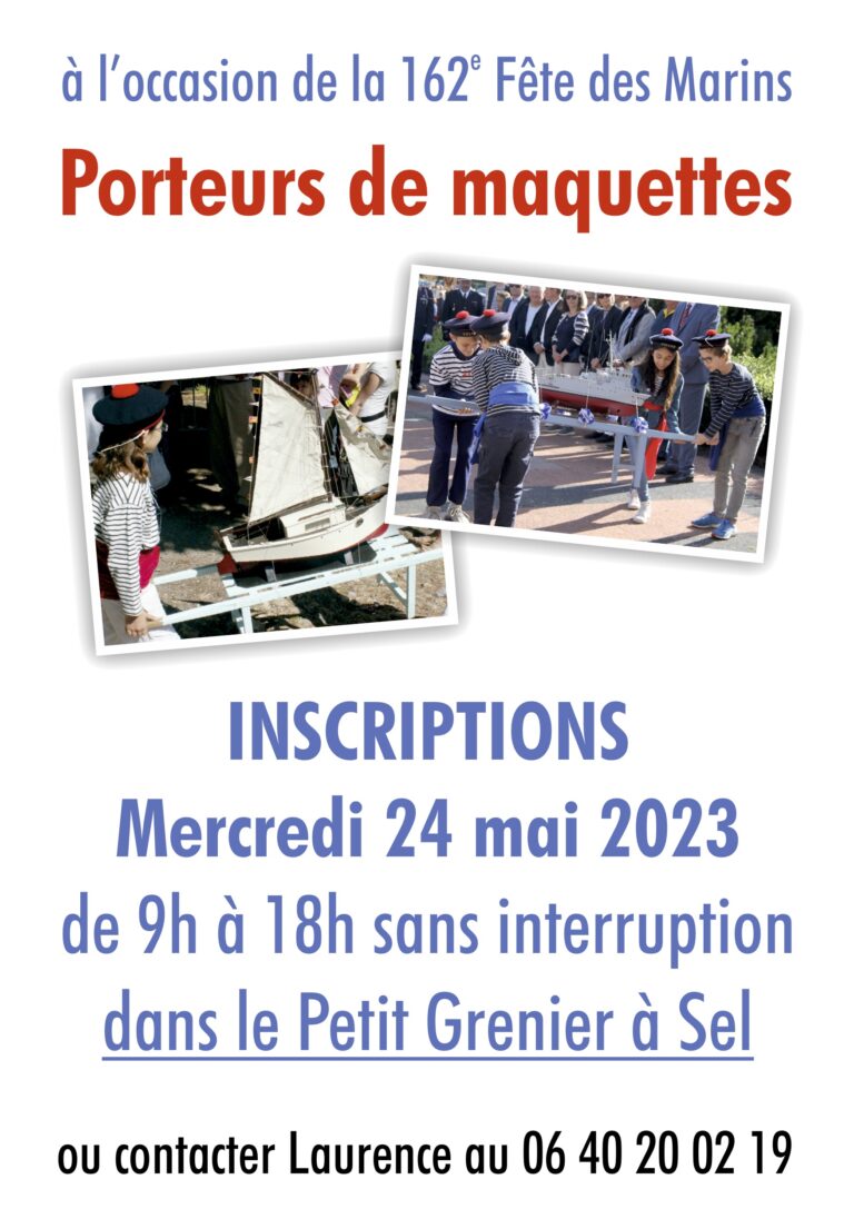 Inscriptions pour les porteurs de maquettes