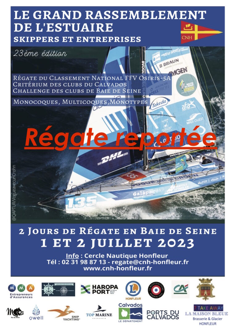 Dernière minute … La régate du Grand Rassemblent reportée
