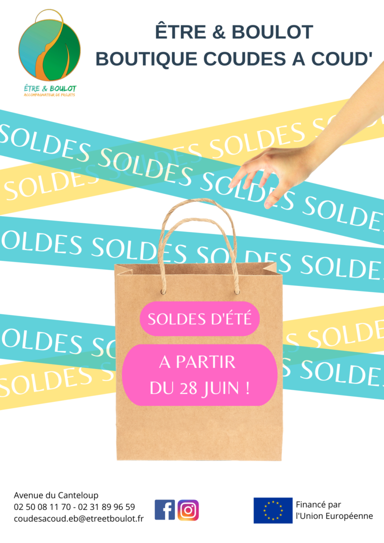 La Boutique Coudes à Coud’ – Être & Boulot prépare les soldes d’été !