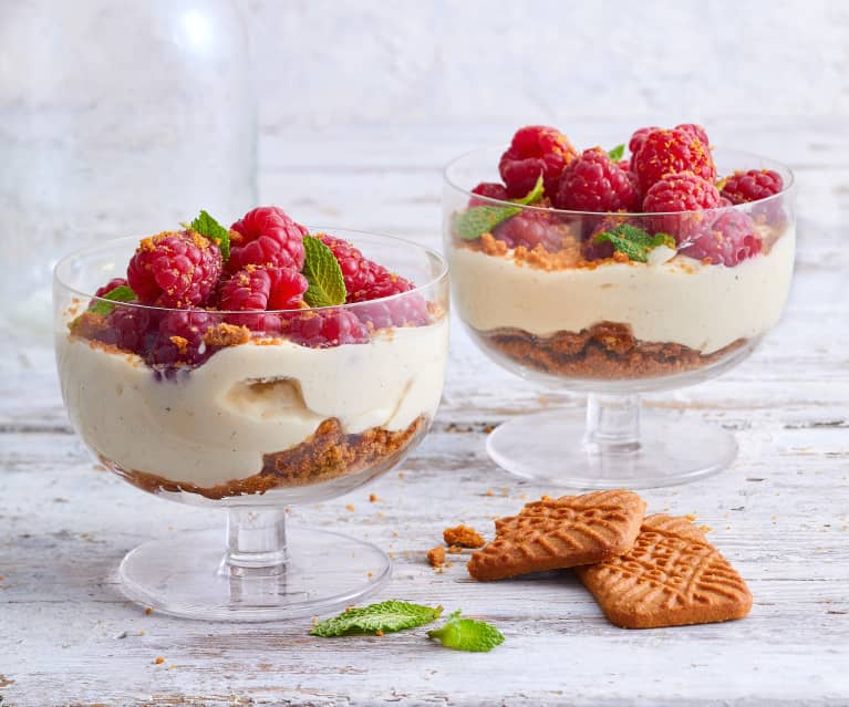 Verrine framboises comme un tiramisu