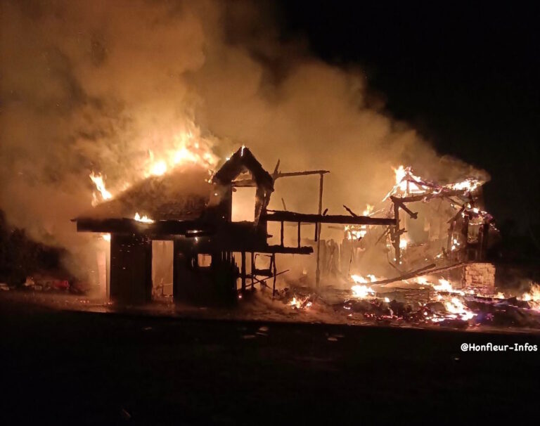 Équemauville : une maison d’habitation complètement détruite dans un incendie