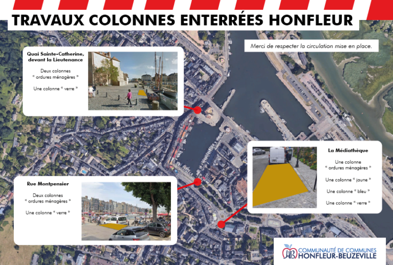 Honfleur : Début des travaux d’installation de colonnes enterrées…