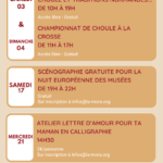 Programme de mai