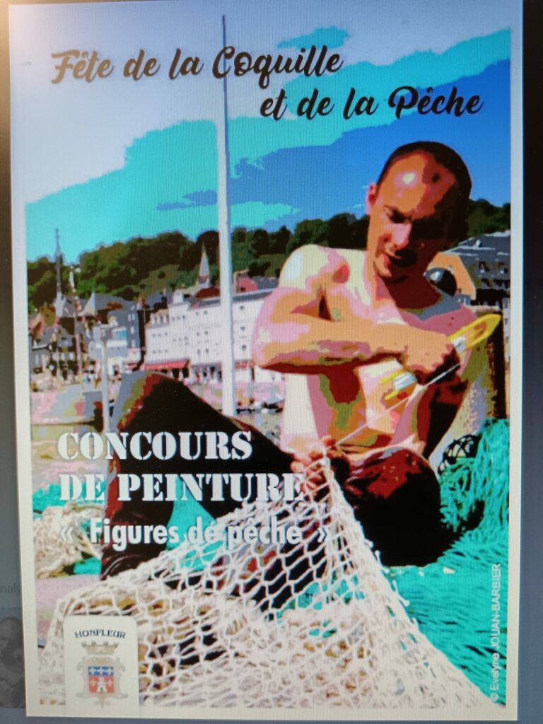 Honfleur : Concours de peinture pour la fête de la coquille et de la pêche..