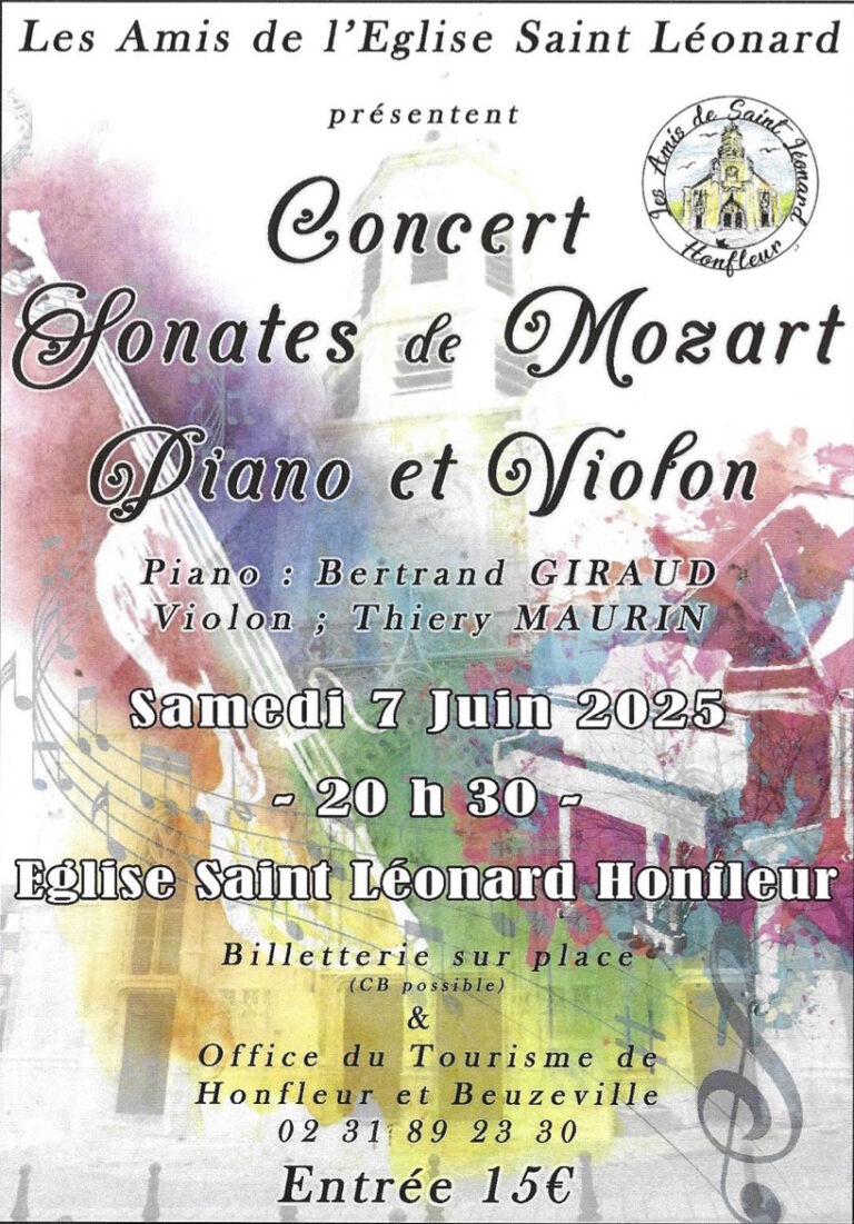 Honfleur : Sonates de Mozart en l’glise Saint-Léonard