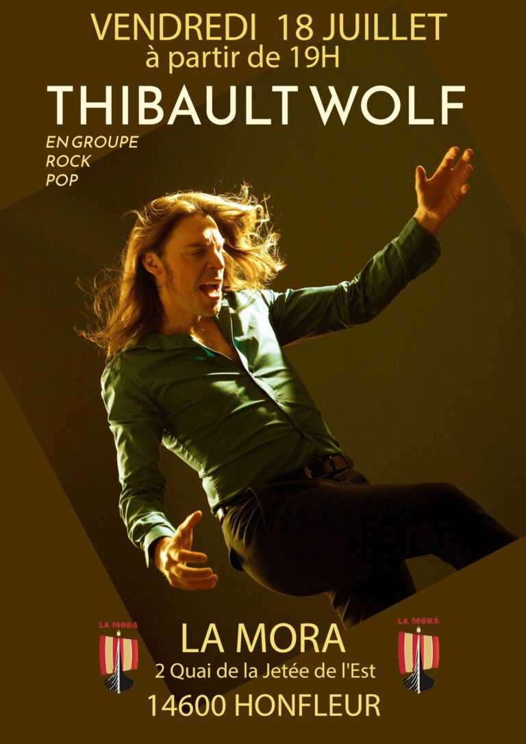 Le chanteur honfleurais Thibault Wolf en concert à La Mora…