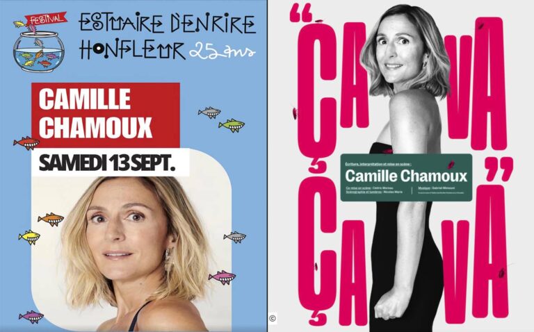 Estuaire d’En Rire, les confessions intimes de Camille Chamoux au micro de Honfleur-Infos.