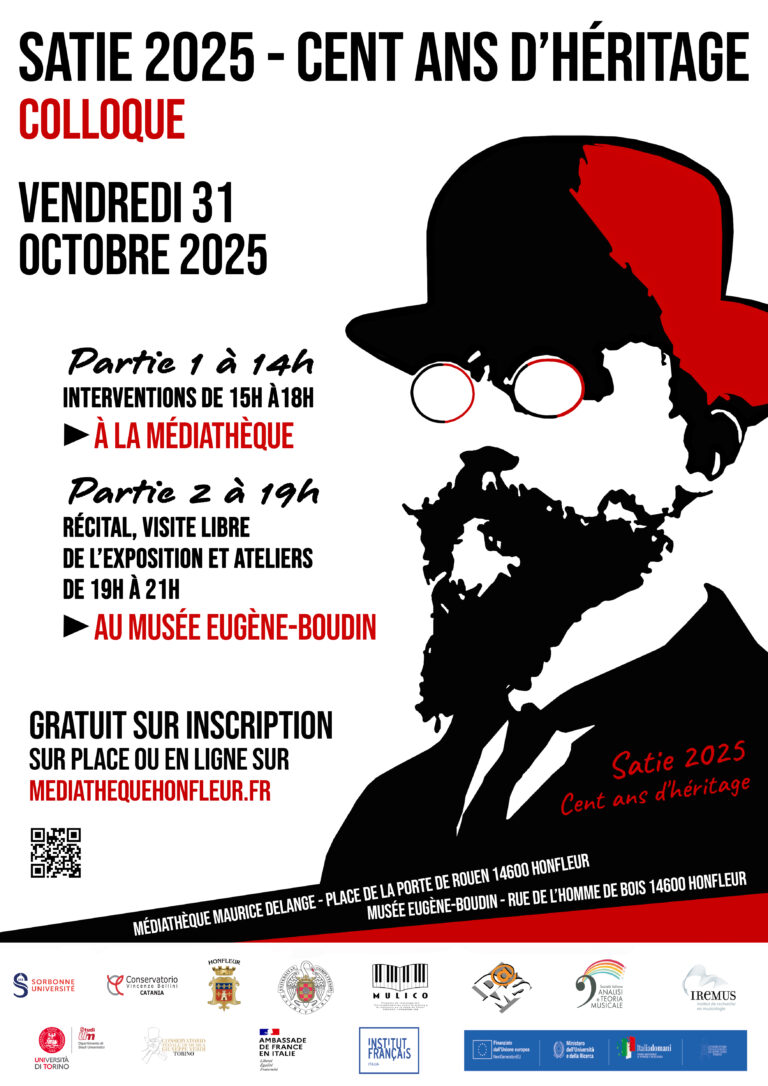 Honfleur : Colloque Erik Satie au Musée E-Boudin et à la Médiathèque M. Delange