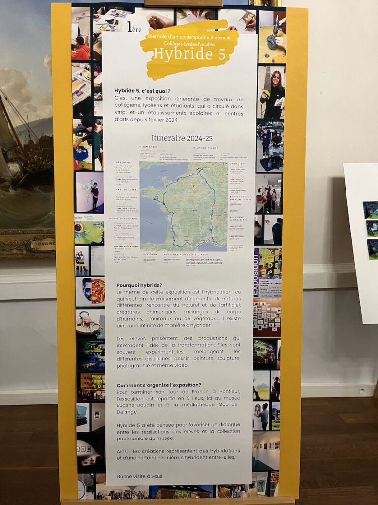 Des lycéens honfleurais participent à l&rsquo;exposition  » Hybride 5&Prime; présentée au Musée E-Boudin et à la Médiathèque…