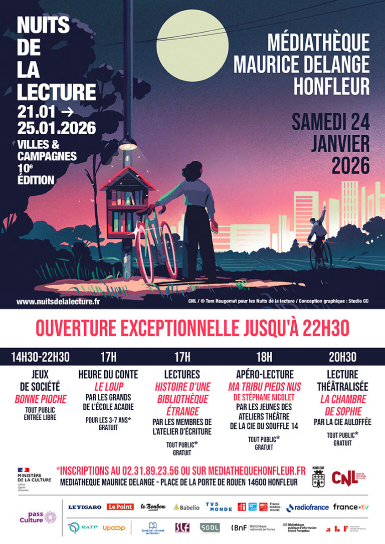 Honfleur : Les Nuits de la lecture illuminent la Médiathèque Maurice Delange 