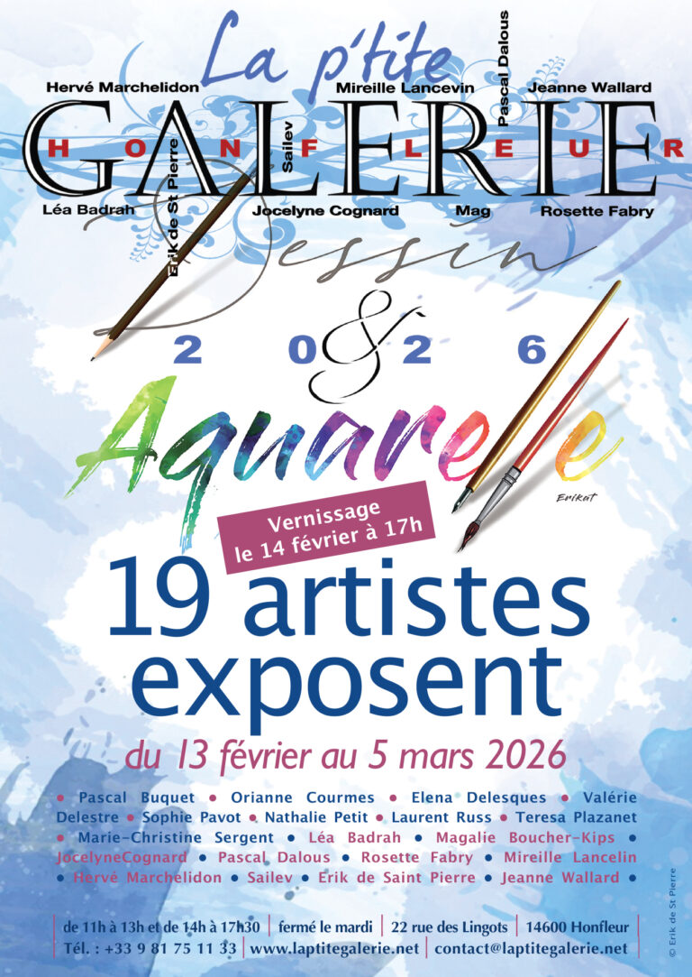 Honfleur : A « La P’tite Galerie », dessin et aquarelle font la fête au grand salon…