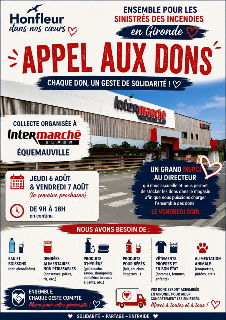 L’association « Honfleur dans nos cœurs » ouvre une collecte pour la Gironde