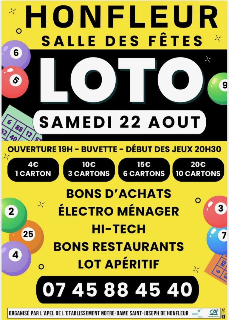  Honfleur : Loto de l’APE Notre-Dame-St-Joseph